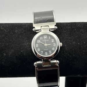 Silver black watch